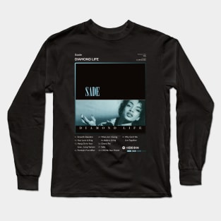 Sade - Diamond Life Tracklist Album Long Sleeve T-Shirt